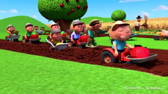 Miniature Farmers Tend to Enormous Crops in Whimsical Farm – AI Generated Video | Hailuo AI