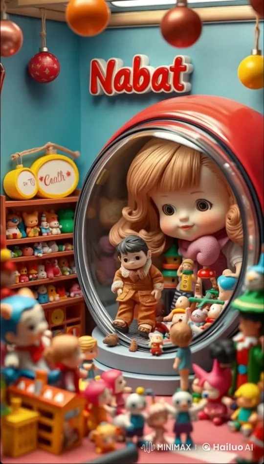 Animated Toy Store with Dancing Dolls and Swaying Balloons – AI Generated Video | Hailuo AI