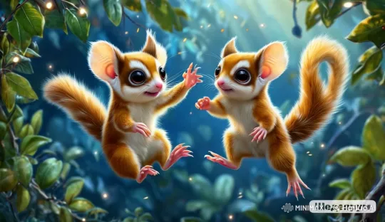 Fluffy Creatures Play in Enchanted Twilight Forest – AI Generated Video | Hailuo AI