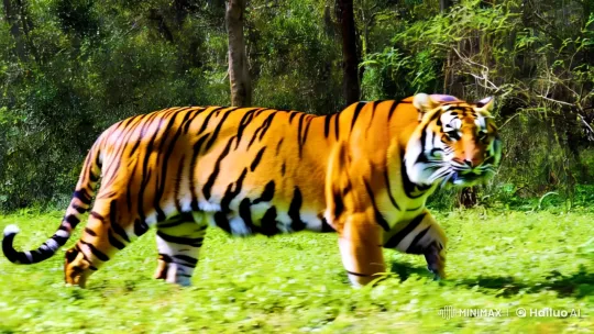 Majestic Bengal Tiger in Verdant Forest Habitat – AI Generated Video | Hailuo AI