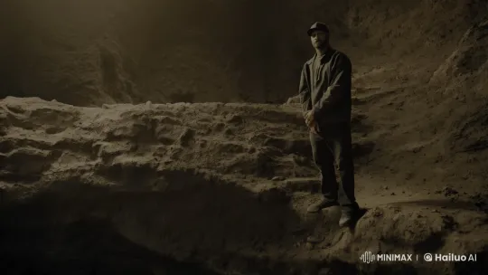 Rapper in Mine: Dynamic Action and Tracking Shot – AI Generated Video | Hailuo AI