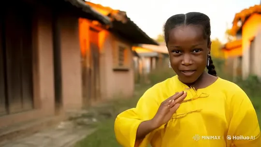 Young Girl Practices Kung Fu in Serene Village Setting – AI Generated Video | Hailuo AI