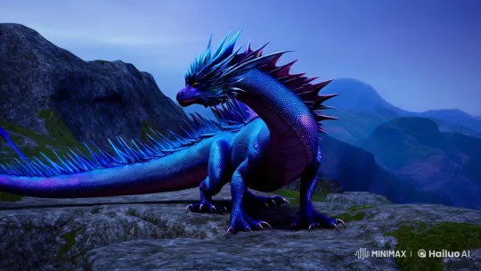 Majestic Dragon Dominates Dramatic Mountainous Landscape – AI Generated Video | Hailuo AI