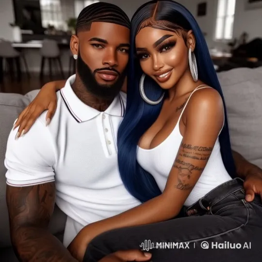Affectionate Couple Displaying Love on a Gray Couch – AI Generated Video | Hailuo AI