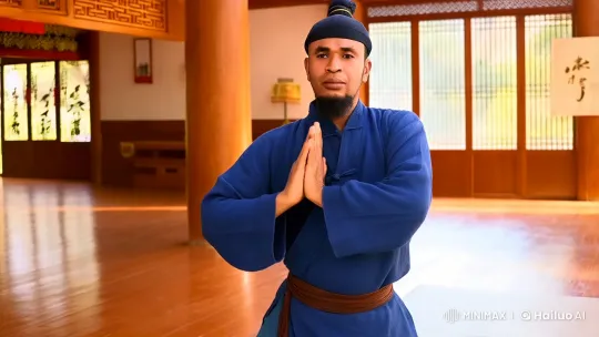 Traditional Tai Chi and Kungfu Performance in a Dojo – AI Generated Video | Hailuo AI