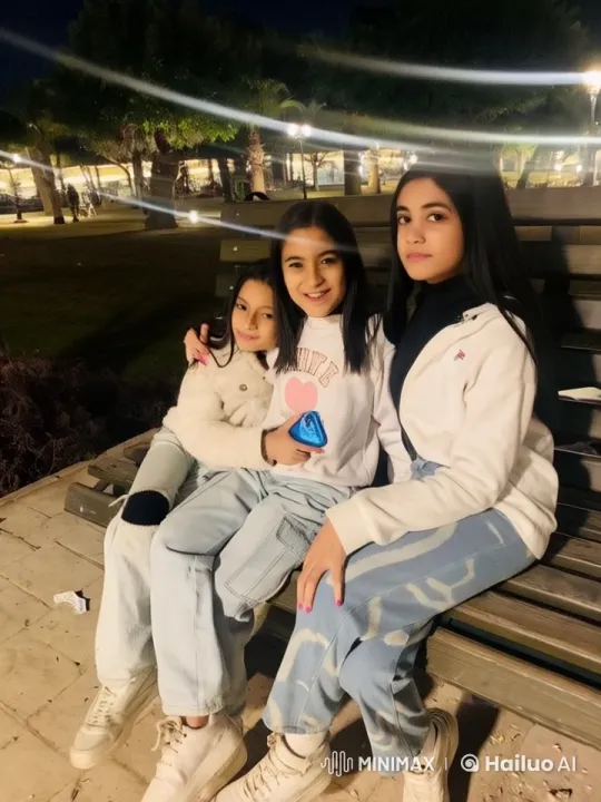 Animated Girls Playfully Fight in Nighttime Park – AI Generated Video | Hailuo AI
