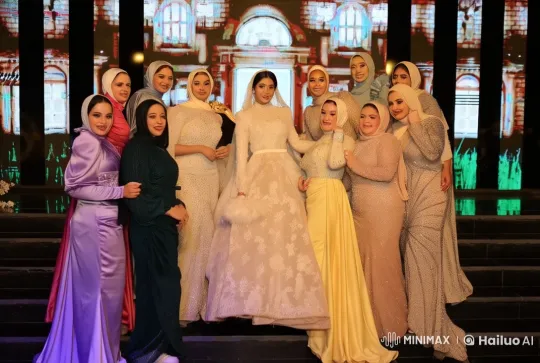Live2D Animated Wedding Dress Drama in Grand Hall – AI Generated Video | Hailuo AI