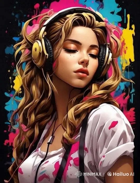 Dancing Woman Enjoying Music in Live2D Animation – AI Generated Video | Hailuo AI
