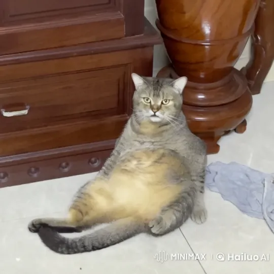 Chubby Tabby Cat Performs Seductive Dance – AI Generated Video | Hailuo AI