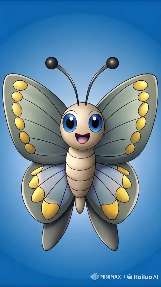 Animated Butterfly's Graceful Flight with Yellow-Spotted Wings – AI Generated Video | Hailuo AI