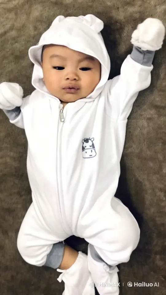 Baby Dancing Joyously in Cute Onesie on Carpet – AI Generated Video | Hailuo AI