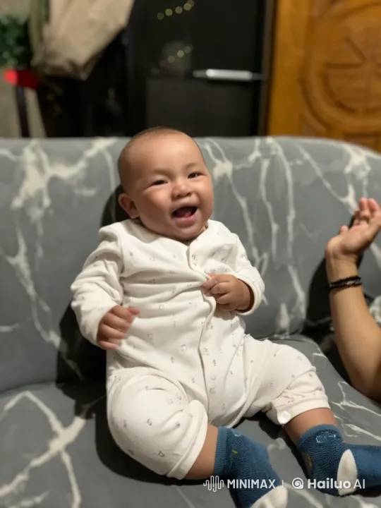 Baby Dances and Mimics Kung Fu on Sofa – AI Generated Video | Hailuo AI