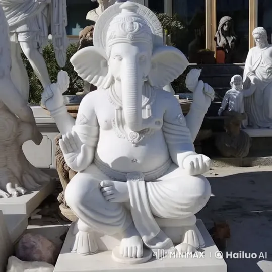 Live2D Animation of Animated Lord Ganesha Statue – AI Generated Video | Hailuo AI