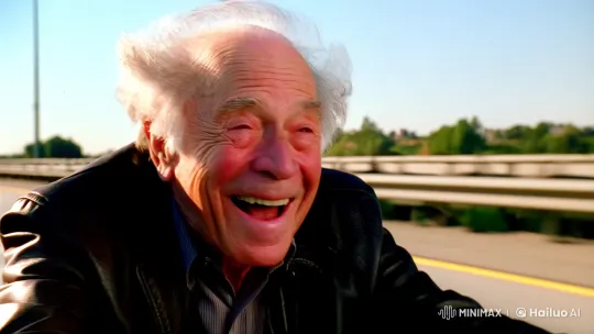 Old Man Escapes Freeway Emergency Plane Landing on Motorcycle – AI Generated Video | Hailuo AI