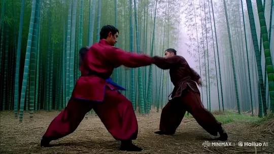 Stunning Martial Arts Battle in Bamboo Forest – AI Generated Video | Hailuo AI