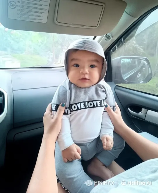 Baby Dancing in Car with 'LOVE' Outfit – AI Generated Video | Hailuo AI