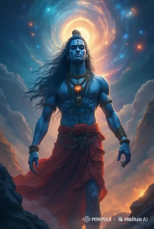 Mahadev Conjures Trident Amidst Celestial Chaos – AI Generated Video | Hailuo AI