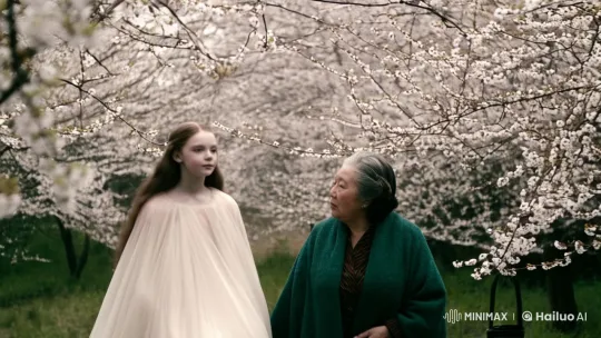 Nostalgic 80s-90s Aesthetic with a Royal Walk in a Cherry Blossom Grove – AI Generated Video | Hailuo AI