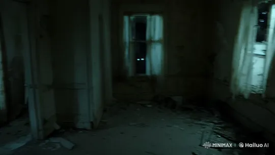 Haunted Abandoned House: Eyes of Mystery Appear – AI Generated Video | Hailuo AI
