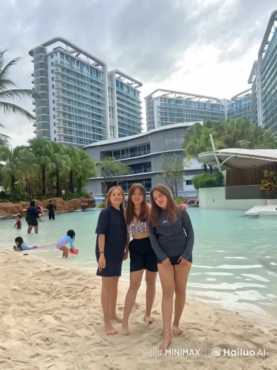 Live2D Video: Women Practicing Kung Fu and Dancing on a Beach – AI Generated Video | Hailuo AI