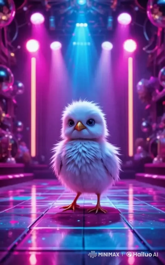 Baby Bird's Joyful Retro Disco Dance – AI Generated Video | Hailuo AI