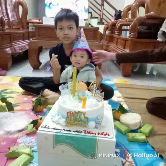 Live2D Animated Kids Celebrate Birthday with Kung Fu Fun – AI Generated Video | Hailuo AI