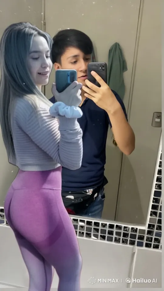 Young Couple Shares Tender Kiss in Bathroom – AI Generated Video | Hailuo AI