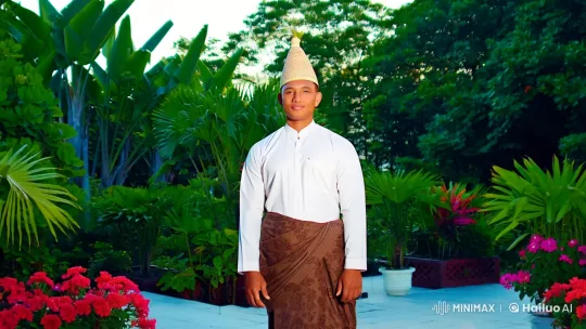 Indonesian Man in Serene Tropical Setting – AI Generated Video | Hailuo AI