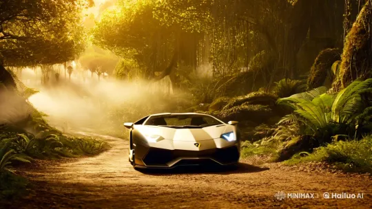 Futuristic Sports Car Transforms into Mowgli in Jungle – AI Generated Video | Hailuo AI
