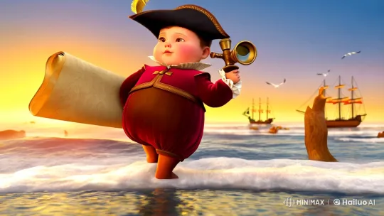 Baby Columbus Embarks on a Whimsical Sea Adventure – AI Generated Video | Hailuo AI