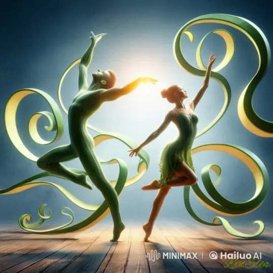 Dancers Create Art with Zucchini-Inspired Costumes – AI Generated Video | Hailuo AI