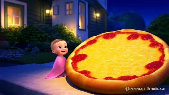 Magical Pizza and Baby's Joyful Encounter – AI Generated Video | Hailuo AI