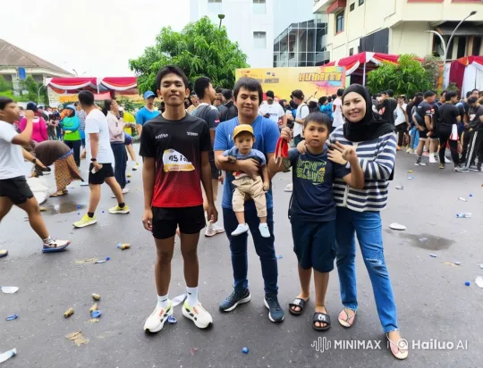 Family Demonstrates Kungfu Skills at Street Race Live2D Animation – AI Generated Video | Hailuo AI