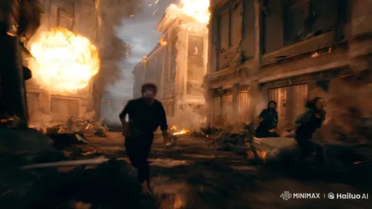 Hyper-Realistic War Scene with Chaotic Battle Dynamics – AI Generated Video | Hailuo AI