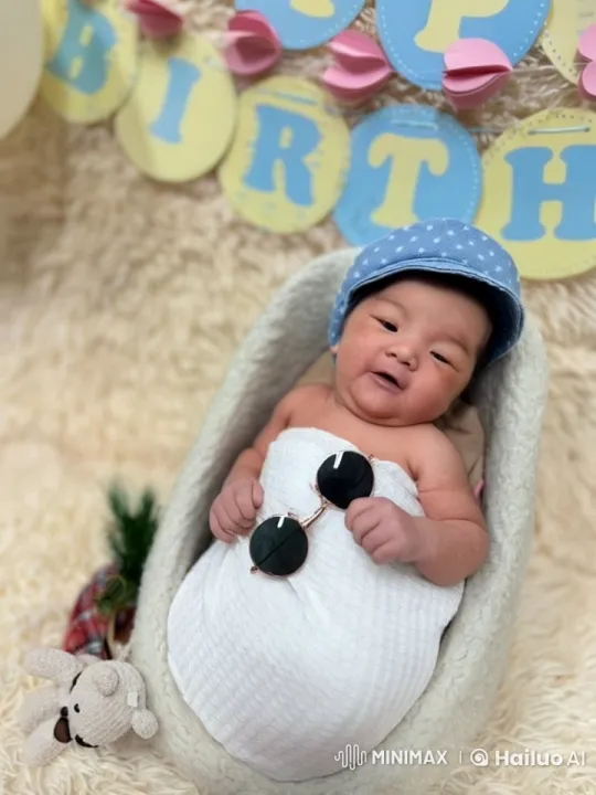 Baby's Birthday with Dramatic Explosion Backdrop – AI Generated Video | Hailuo AI