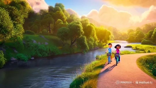 Animated Adventure by a Serene River – AI Generated Video | Hailuo AI