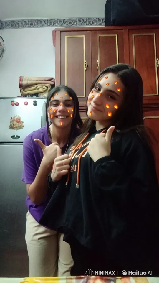 Girls Enjoy Friendship Moment in Cozy Kitchen – AI Generated Video | Hailuo AI
