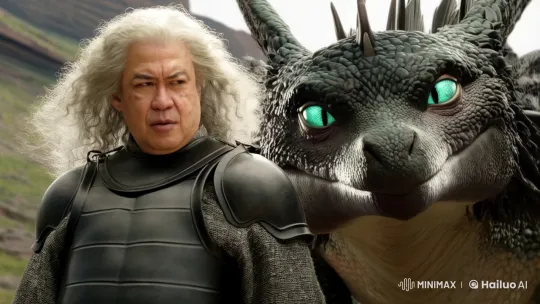 Mature Man with Dragon in Medieval Fantasy Setting – AI Generated Video | Hailuo AI
