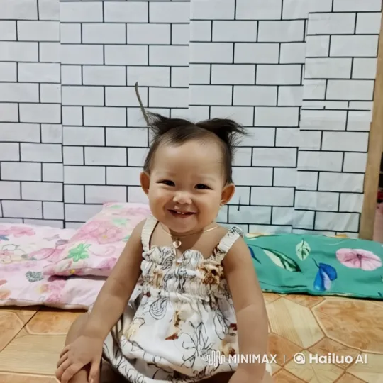 Baby Girl Joyfully Dancing in Floral Romper – AI Generated Video | Hailuo AI