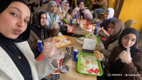 Joyful Group Enjoying Meal with Sandwiches and Fries – AI Generated Video | Hailuo AI