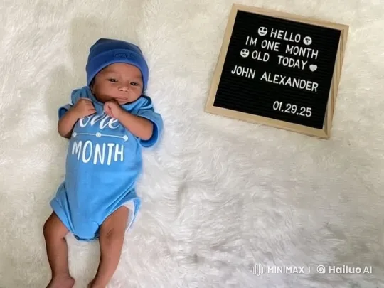 John Alexander's One-Month Birthday Celebration – AI Generated Video | Hailuo AI