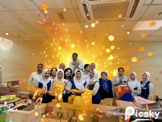 Office Workers Engage in Playful Battle in Live2D Video – AI Generated Video | Hailuo AI