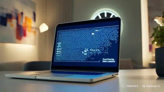 AI Earn: Sophisticated Financial Tech in Serene Office – AI Generated Video | Hailuo AI