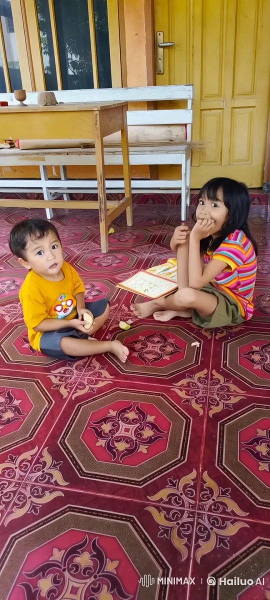 Children Perform Playful Kung Fu on Red Tiles – AI Generated Video | Hailuo AI