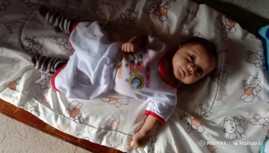 Baby Dancing Playfully on Bear Blanket in Live2D Animation – AI Generated Video | Hailuo AI