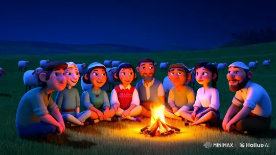 Shepherds Witness a Celestial Wonder – AI Generated Video | Hailuo AI