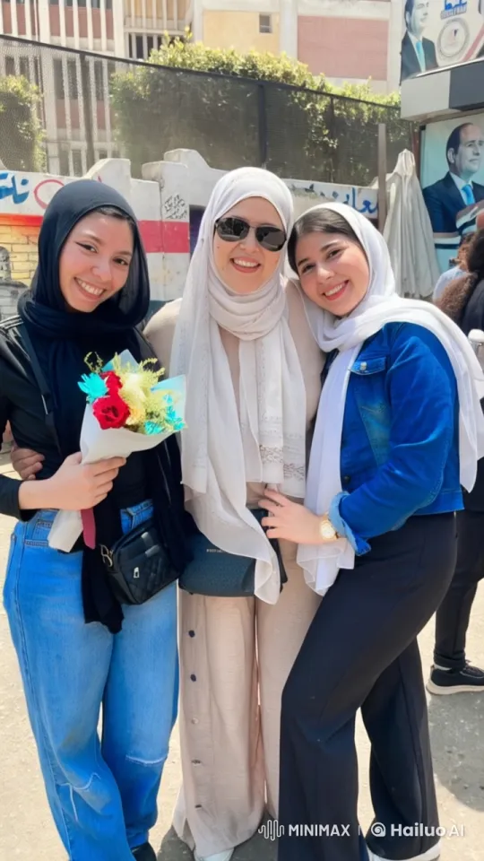 Three Friends Enjoying a Sunny Day with Dance and Flowers – AI Generated Video | Hailuo AI