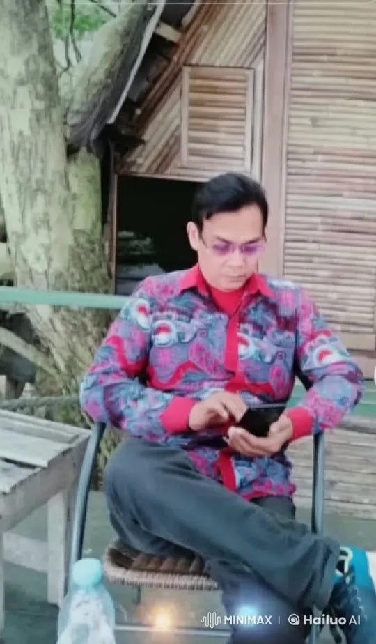 Man Pets Lion in Peaceful Outdoor Scene – AI Generated Video | Hailuo AI