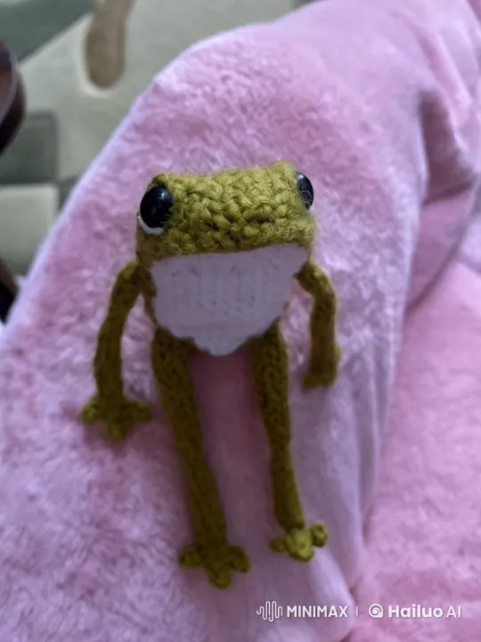Cute Crocheted Frog Waves in Live2D Animation – AI Generated Video | Hailuo AI