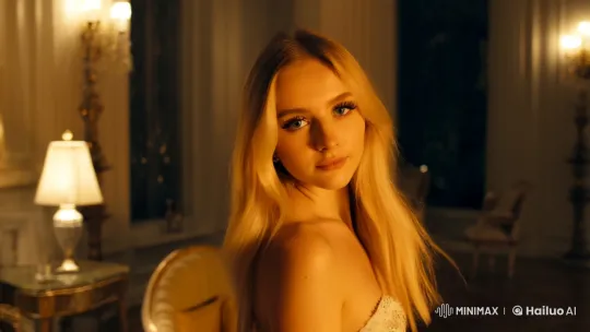 Enigmatic Beauty in Luxurious Setting – AI Generated Video | Hailuo AI